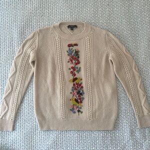 Max Mara Embroidered Cable Knit Sweater